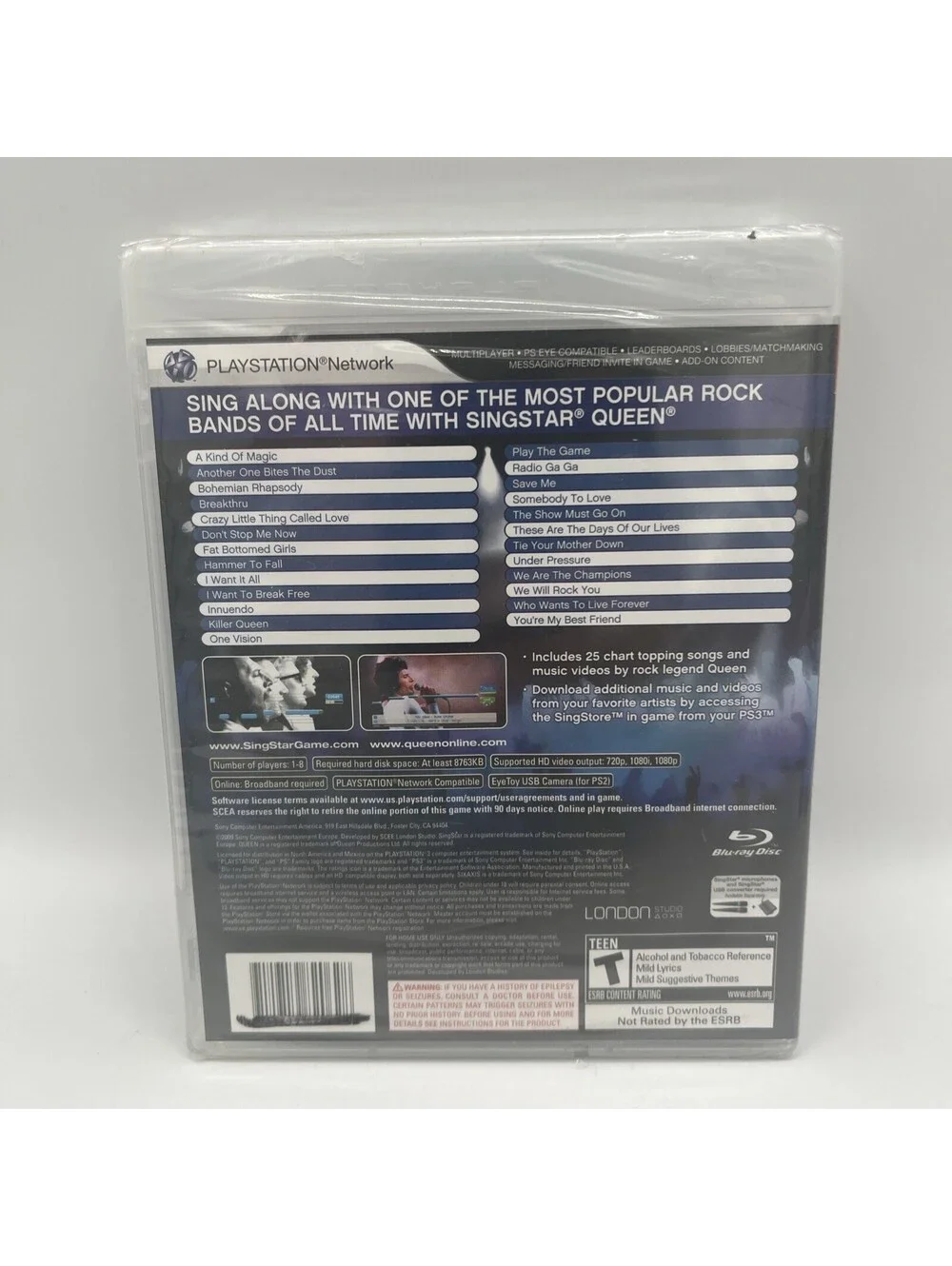 Singstar Queen - Sony PlayStation 3 Sealed Upc Punched